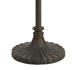 Worcester 2 Light Stepped Design Floor Lamp E27 With 40cm Tiffany Shade, Red, Crystal, Aged Antique Brass - thumbnail 5