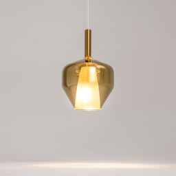 Duality Modern 20cm Dome Pendant Ceiling Light Black 1xE27 Gold Shade - thumbnail 5