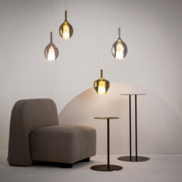 Duality Modern 20cm Dome Pendant Ceiling Light Black 1xE27 Gold Shade - thumbnail 3