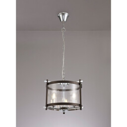 Nolan Single 36cm Pendant 3 Light E14 Brown Oxide/Polished Chrome - thumbnail 2