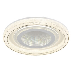 Alsuna Integrated LED Semi Flush Ceiling Light White Matt LED Dimmable 2700-6000K Remote Control - thumbnail 1