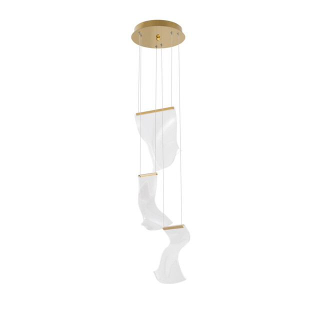 Siderno Cluster Pendant Ceiling Light Gold Aluminium LED 16W 1190Lm 3000K - image 1