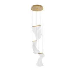 Siderno Cluster Pendant Ceiling Light Gold Aluminium LED 16W 1190Lm 3000K - thumbnail 1