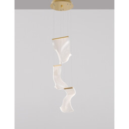 Siderno Cluster Pendant Ceiling Light Gold Aluminium LED 16W 1190Lm 3000K - thumbnail 2