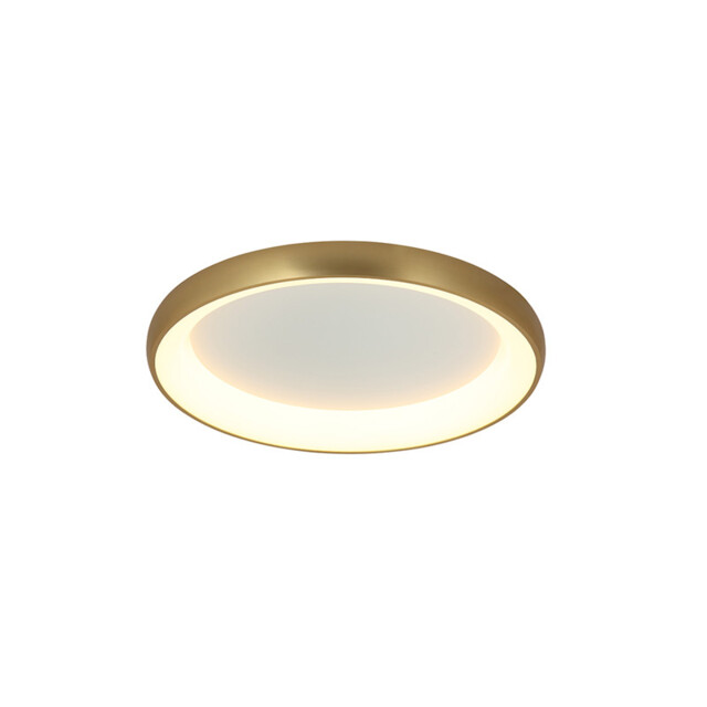 Kampos 40cm Integrated Led Semi Flush Ceiling Light Brushed Gold Matt LED 3000K Dimmable - image 1