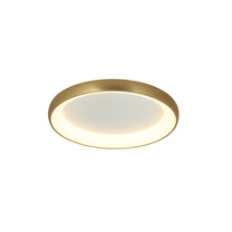 Kampos 40cm Integrated Led Semi Flush Ceiling Light Brushed Gold Matt LED 3000K Dimmable - thumbnail 1