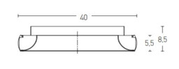 Kampos 40cm Integrated Led Semi Flush Ceiling Light Brushed Gold Matt LED 3000K Dimmable - thumbnail 2