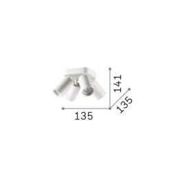 Dynamite Ceiling Spotlight Clusters White 4x GU10 - thumbnail 2