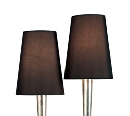 Paola Table Lamp 2 Light E14, Silver Painted with Black Shades - thumbnail 5