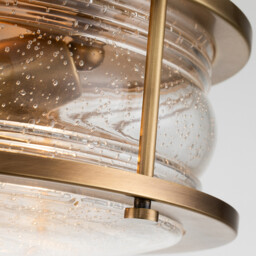 Kichler Ashland Bay Bathroom Ceiling Light Natural Brass, IP44 - thumbnail 3