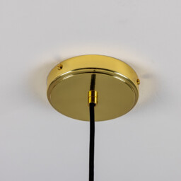 Tilia Ceramic Dome Pendant, Matte White, Polished Brass - thumbnail 5