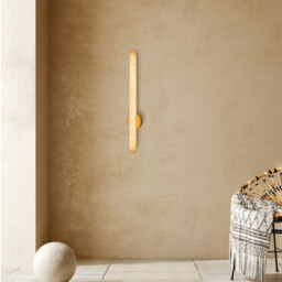 Liora 19W Integrated Led Wall Lamp Brass-Natural Alabaster LED 3000K Dimmable - thumbnail 2