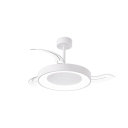 Niseko Fan S 40cm 45W LED Dimmable Ceiling Light With 25W DC Fan, 2700-5000K Remote Control, 5000lm, White