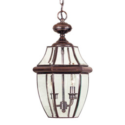 Newbury 2 Light Large Chain Lantern - Aged Copper, E14