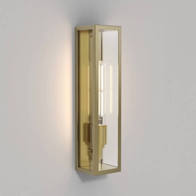 Harvard LED Outdoor Wall Light Natural Brass IP44, E27 - image 1
