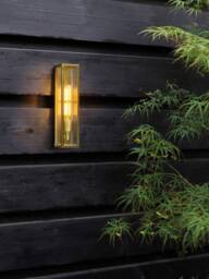 Harvard LED Outdoor Wall Light Natural Brass IP44, E27 - thumbnail 3
