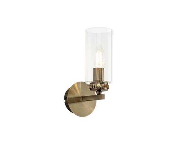 Seward Wall Lamp Switched, 1 x E14, Antique Brass - image 1
