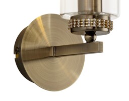 Seward Wall Lamp Switched, 1 x E14, Antique Brass - thumbnail 5
