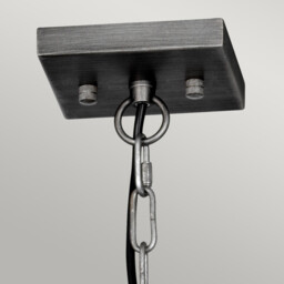 Louvre 6 Light Pendant Gunmetal Paint Finish - thumbnail 3