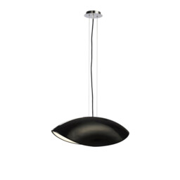 Pasion Rectangular Pendant 4 Light E27, Gloss Black/White Acrylic/Polished Chrome, CFL Lamps INCLUDED - thumbnail 1
