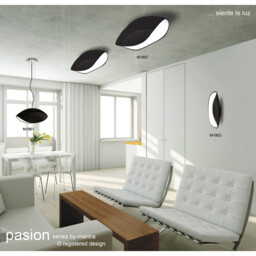 Pasion Rectangular Pendant 4 Light E27, Gloss Black/White Acrylic/Polished Chrome, CFL Lamps INCLUDED - thumbnail 3