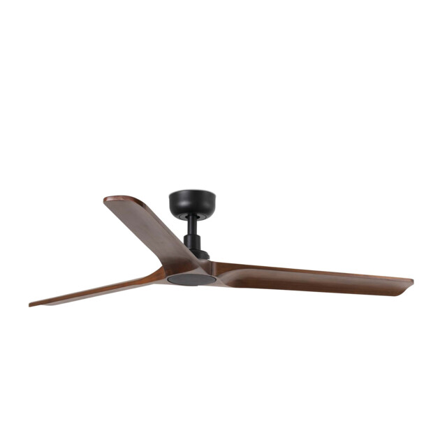 Heywood 132cm Ceiling Fan Black, Walnut Blades - image 1