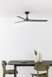 Heywood 132cm Ceiling Fan Black, Walnut Blades - thumbnail 2