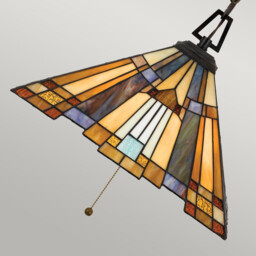 Inglenook 3 Light Ceiling Pendant Bronze, Tiffany, E27 - thumbnail 3