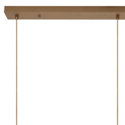 Nora Linear Pendant, 3 Light Adjustable E27, Gold/White/Clear Glass With Frosted Inner - thumbnail 3