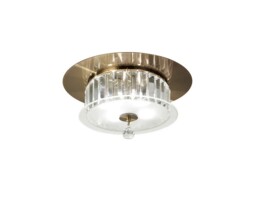 Tosca Flush Ceiling Round 4 Light Antique Brass, Glass, Crystal - thumbnail 1