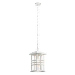 Beacon Outdoor 1 Light Chain Lantern, White, IP44, E27 - thumbnail 1