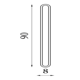 Bordo LED Outdoor Wall Lamp, Length 900mm, Black - thumbnail 5