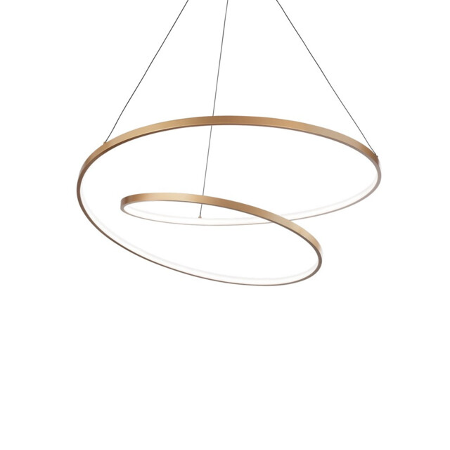 Oz LED Decorative Swirl Integrated Pendant Light Gold, 3000K - image 1