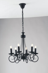 BEATRICE 6 Light Chandeliers Anthracite 50x52cm - thumbnail 1