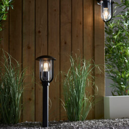 Quinn Classic Outdoor Floor Post Bollard Textured Black, IP44 - thumbnail 3
