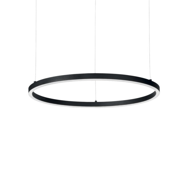 Oracle Slim 70cm Non Dim 3000K Round Integrated LED Ceiling Pendant Lamp Black
