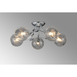 Elm Semi Ceiling, 5 Light G9, Polished Chrome/Clear Glass - thumbnail 2