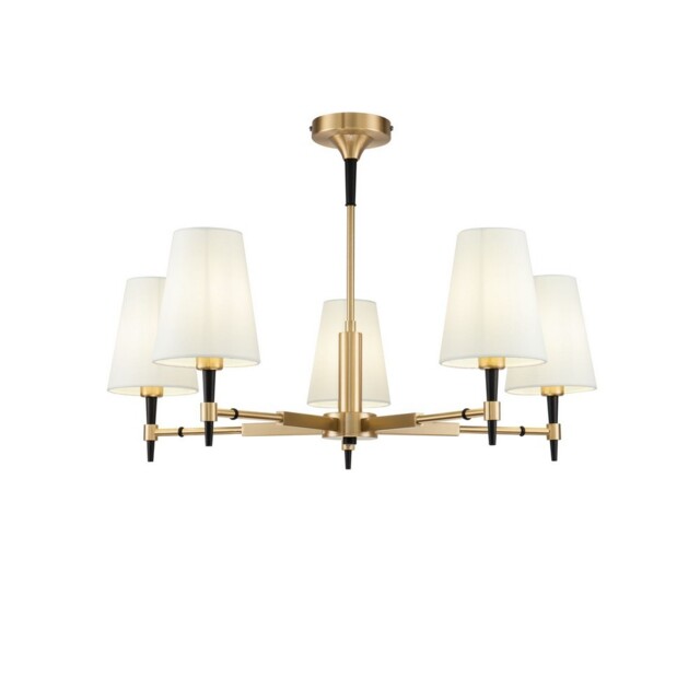 Zaragoza Chandelier Brass, 5 Light, E14 - image 1