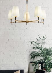 Zaragoza Chandelier Brass, 5 Light, E14 - thumbnail 5