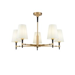 Zaragoza Chandelier Brass, 5 Light, E14 - thumbnail 1