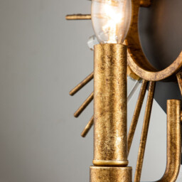 Sun King Candle Wall Lamp, Gold Leaf - thumbnail 3