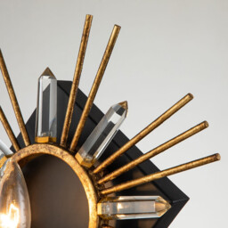 Sun King Candle Wall Lamp, Gold Leaf - thumbnail 5