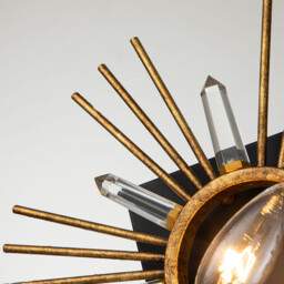 Sun King Candle Wall Lamp, Gold Leaf - thumbnail 2