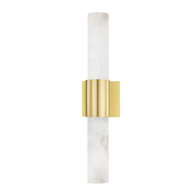 Barkley 2 Light Wall Sconce Brass, Alabaster