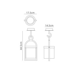 Maya Ceiling, 1 x E27, IP54, Anthracite - thumbnail 2
