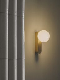 Perlina Globe Wall Lights Matte Gold LED 8.8W CCT 2700-3000-4000K IP44 Dali Dimmming - thumbnail 3