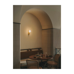 Perlina Globe Wall Lights Matte Gold LED 8.8W CCT 2700-3000-4000K IP44 Dali Dimmming - thumbnail 2