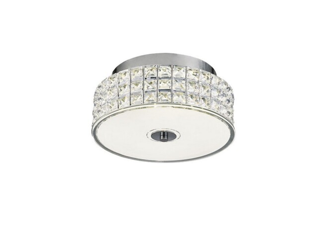 Hawthorne Round Ceiling 18W 1050lm LED 4000K Polished Chrome, Crystal - image 1