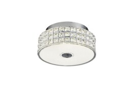Hawthorne Round Ceiling 18W 1050lm LED 4000K Polished Chrome, Crystal - thumbnail 1