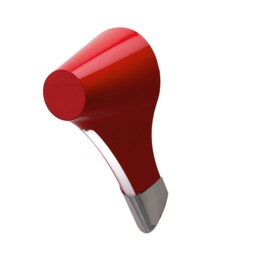 Ora Wall Lamp 1 Light E27, Gloss Red, White Acrylic, Polished Chrome - thumbnail 1